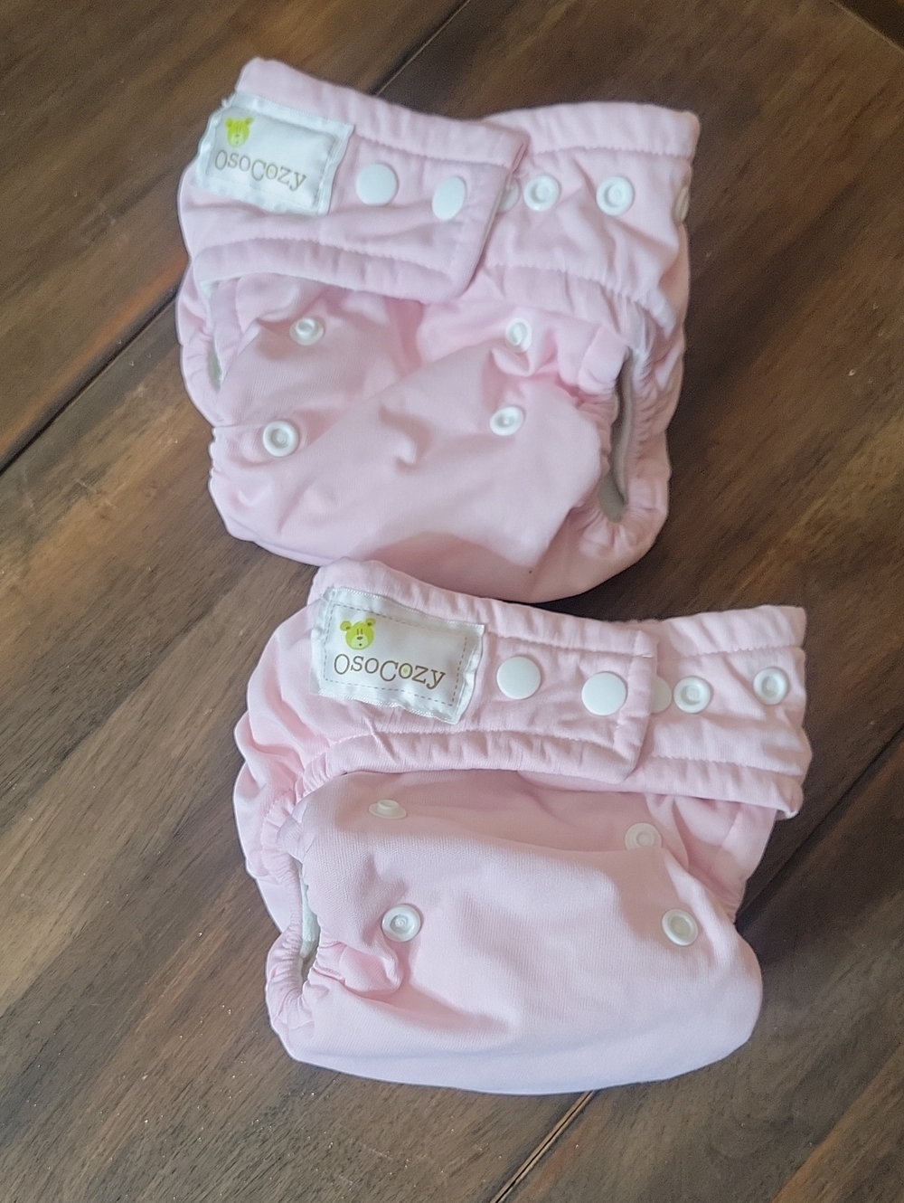 OsoCozy Newborn Fitted Cloth Reuseable Diapers Bundle 9f 2 Sz Small (6-18)
